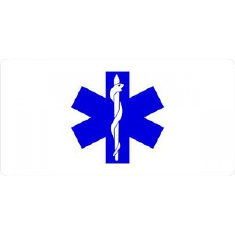 LPO845 Paramedic Logo Photo License Plate