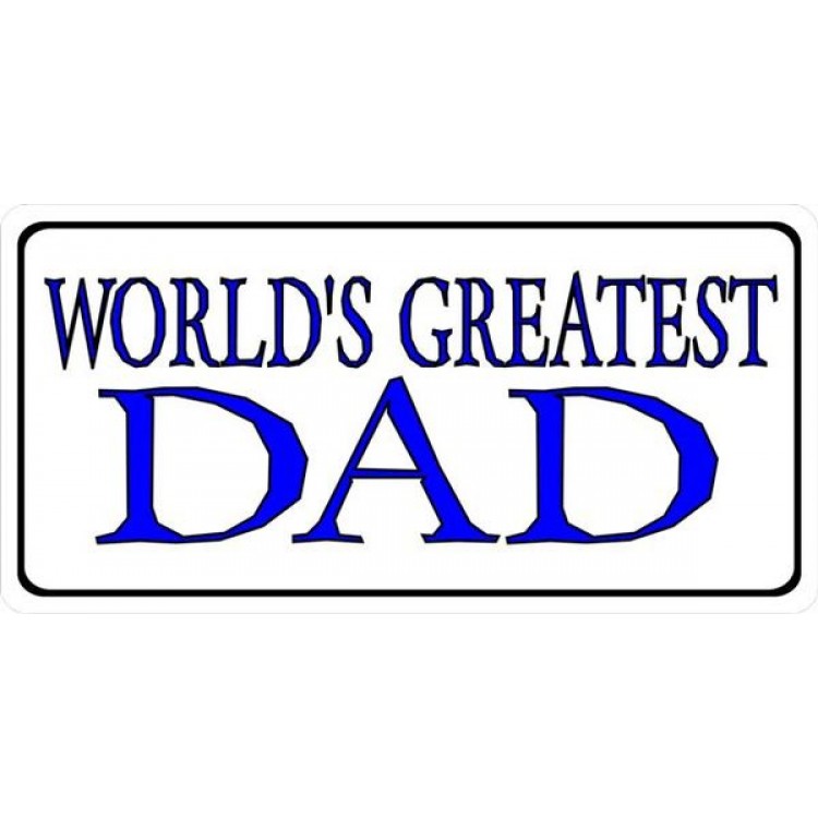 LPO1576 Worlds Greatest Dad Photo License Plate