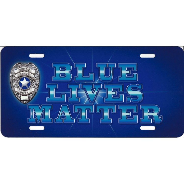 6 x 12 in. Blue Lives Matter License Plate