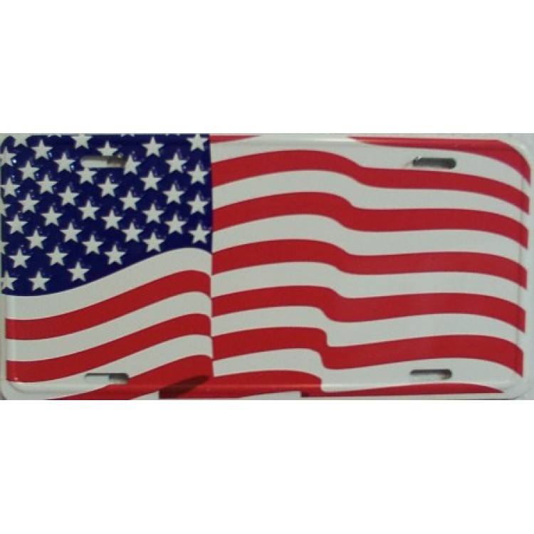 Picture of 212 Main 2412 6 x 12 in. America Flag License Plate