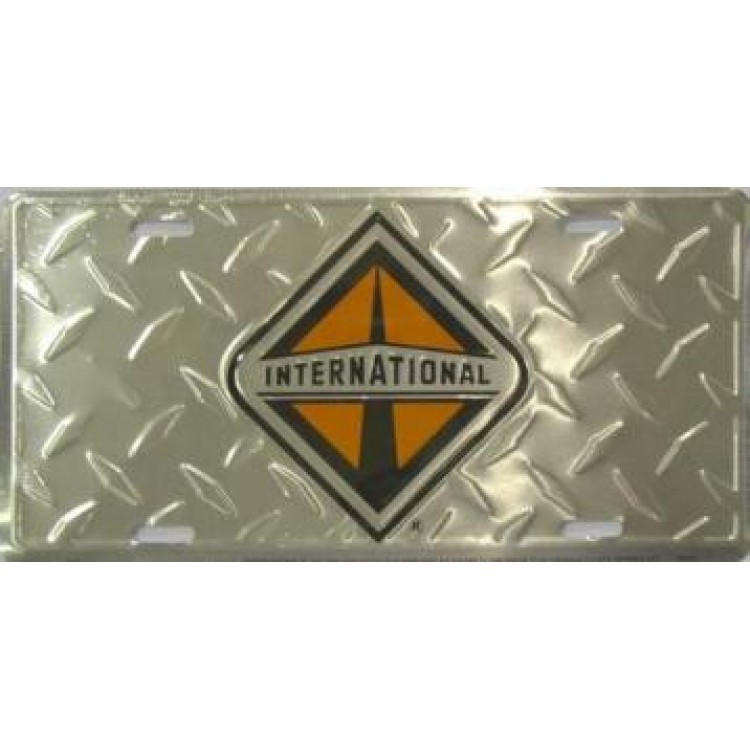 Picture of 212 Main 2667 6 x 12 in. International Logo Diamond Plate License Plate