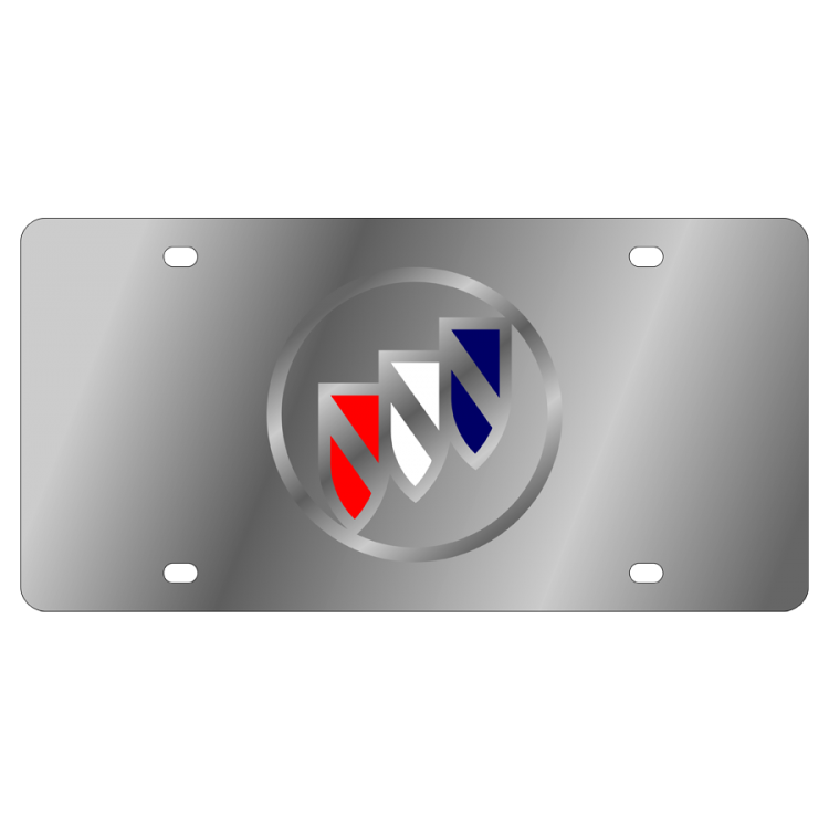 BUISSS 6 x 12 in. Buick Stainless Steel License Plate