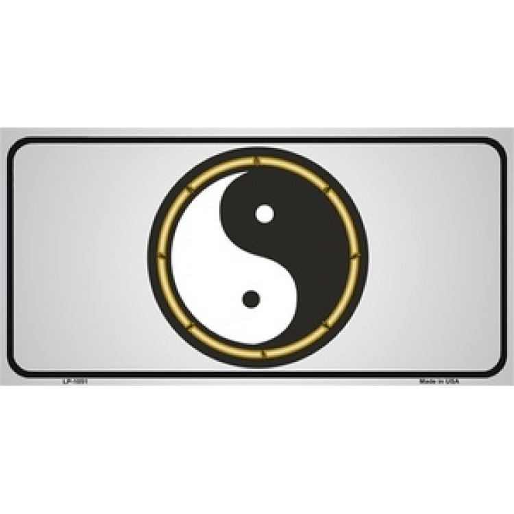 LP-1051 6 x 12 in. Yin & Yang License Plate