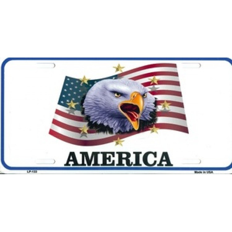 LP-133 6 x 12 in. America Eagle License Plate