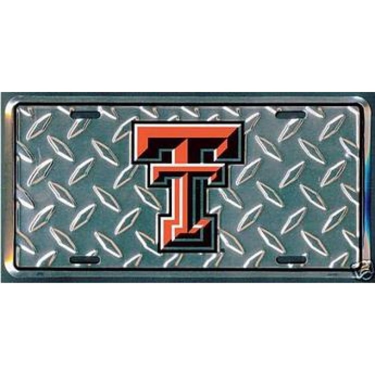 LP2721 6 x 12 in. Texas Tech Red Raiders Diamond License Plate
