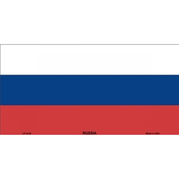 LP-4130 6 x 12 in. Russia Flag License Plate