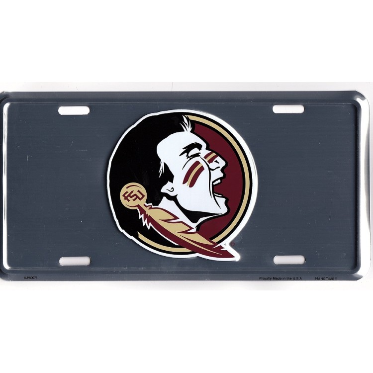 SUP50071 6 x 12 in. Florida State Seminoles Anodized License Plate