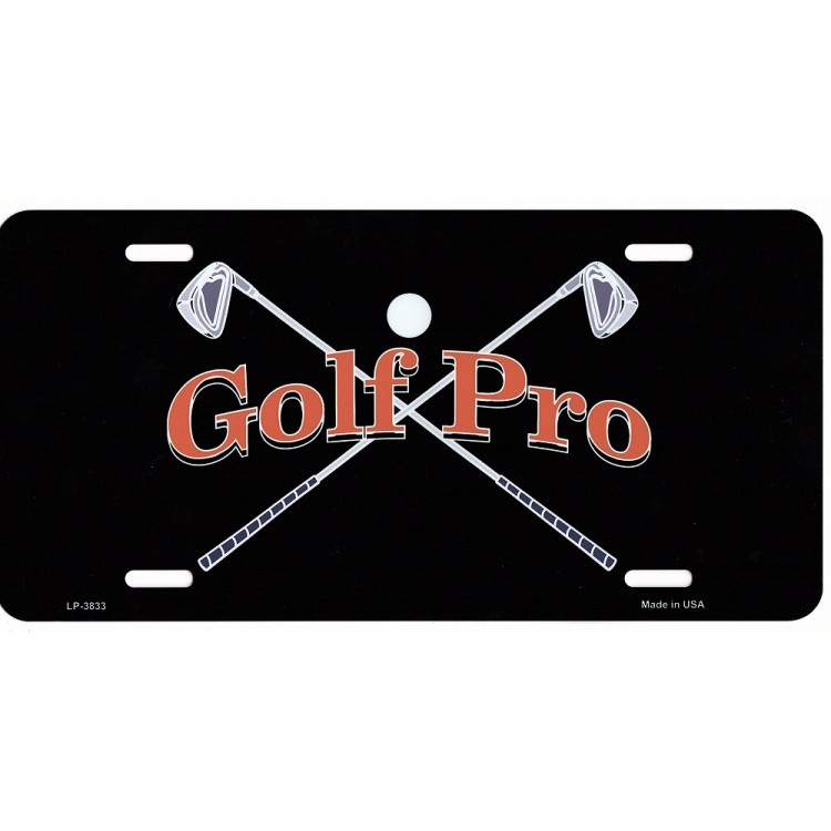 LP-3833 6 x 12 in. Golf Pro Metal License Plate