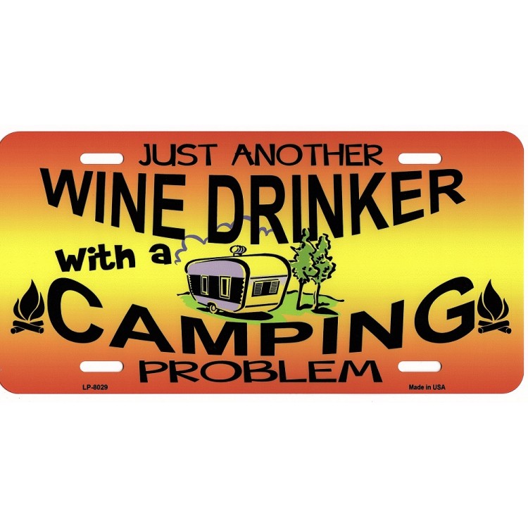 LP-8029 6 x 12 in. Just Another Wine Drinker Metal License Plate