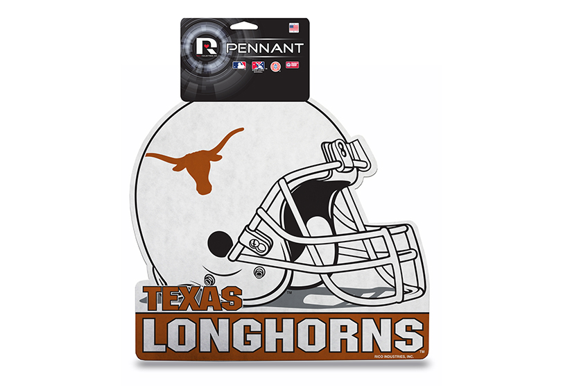DCP260101F-H 13 x 16 in. Texas Longhorns Die Cut Pennant