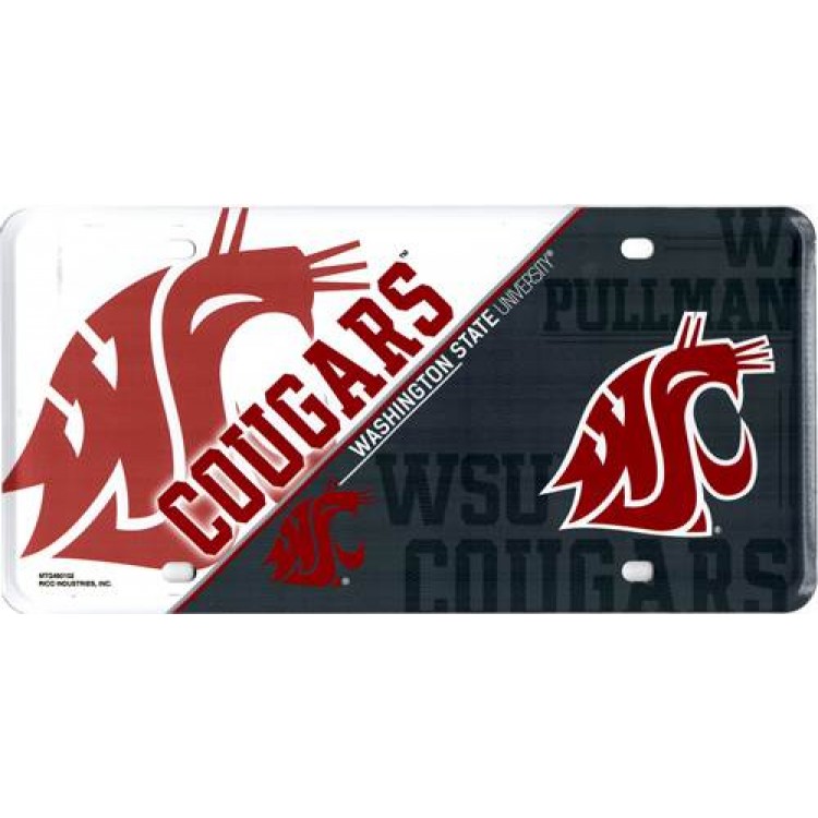 MTG490102 6 x 12 in. Washington State Cougars Metal License Plate