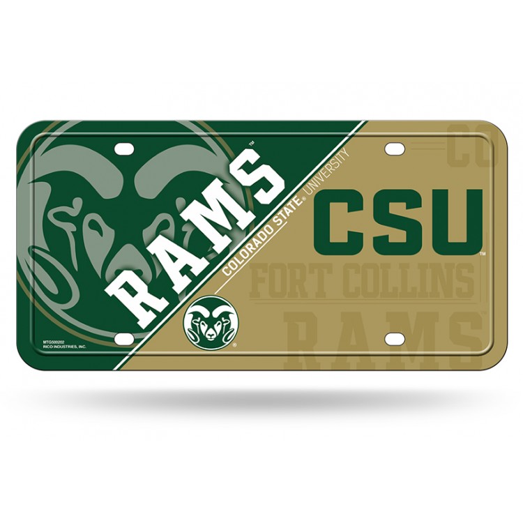 MTG500202 6 x 12 in. Colorado State Rams Metal License Plate