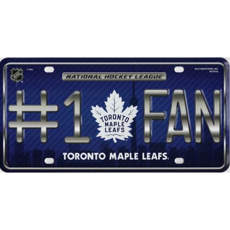 MTF8703 6 x 12 in. Toronto Maple Leafs No.1 Fan License Plate