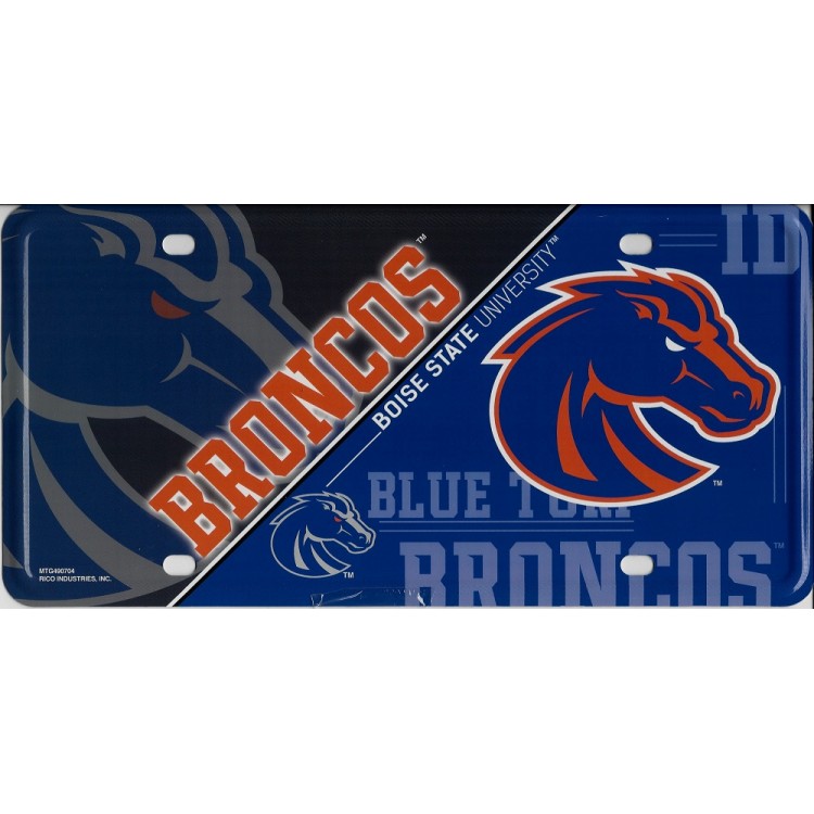MTG-490704 Boise State Broncos Metal License Plate