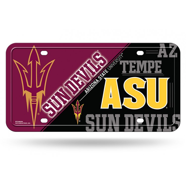 MTG460204 6 x 12 in. ASU Arizona State Sun Devils Metal License Plate
