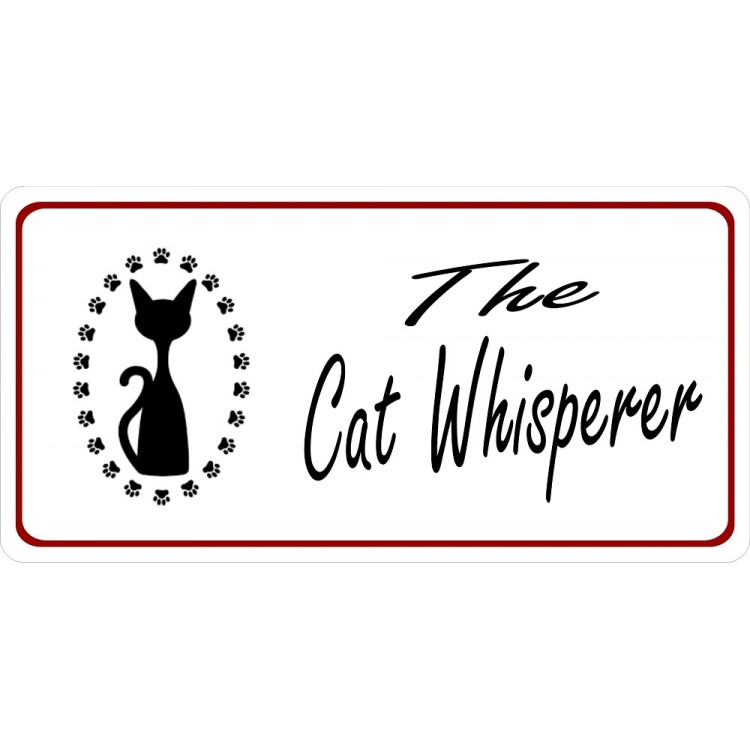 LPO3113 6 x 12 in. The Cat Whisperer Photo License Plate