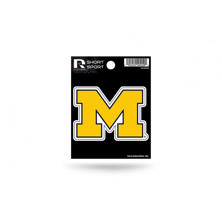 SRT220002 3 x 3 in. Michigan Wolverines Short Sport Decal
