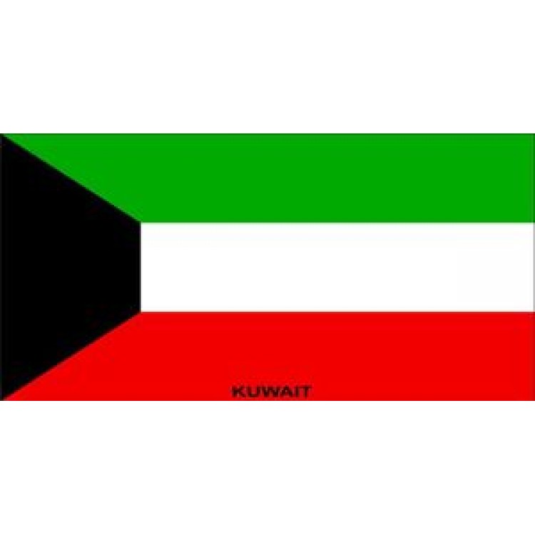 LPO863 Kuwait Flag Photo License Plate