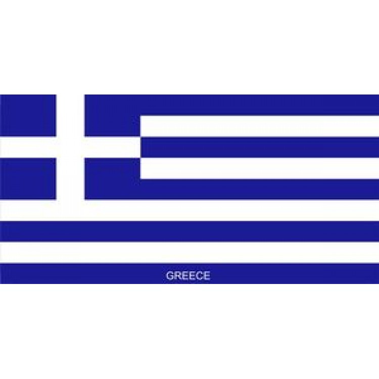 LPO866 Greece Flag Photo License Plate