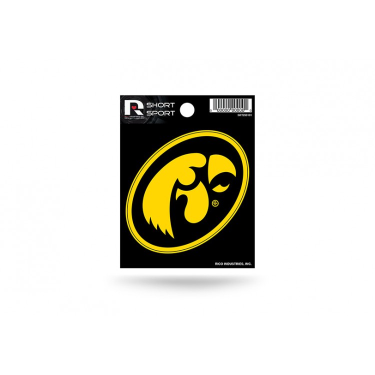 SRT250101 3 x 3 in. Iowa Hawkeyes Short Sport Decal