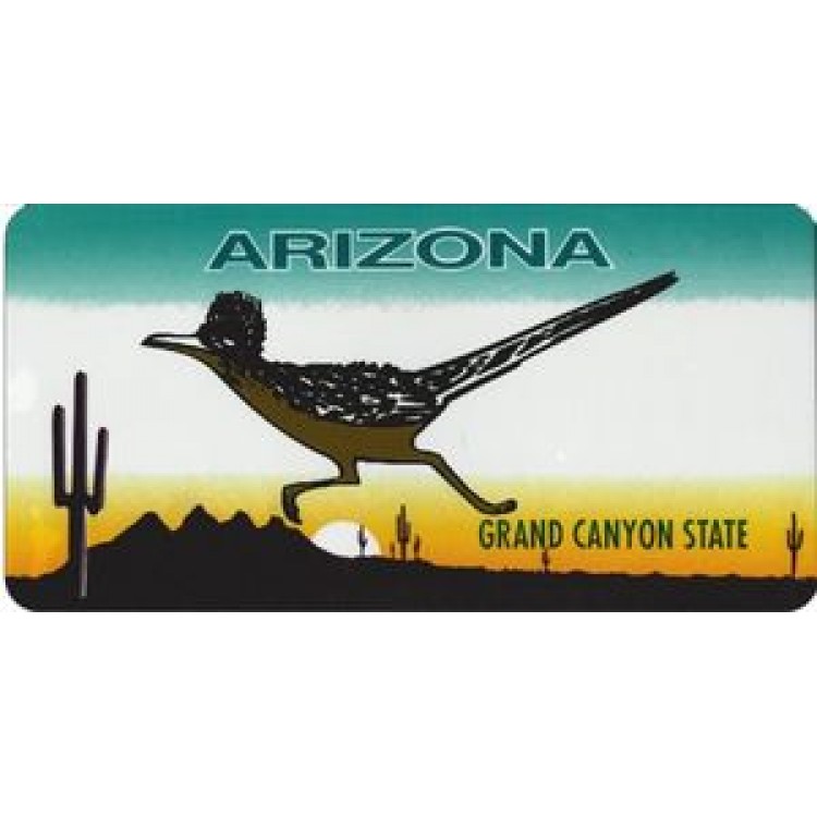 LPO875 Arizona Roadrunner Photo License Plate