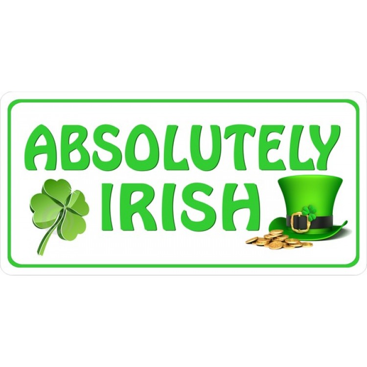 LPO1358 Absolutely Irish Photo License Plate