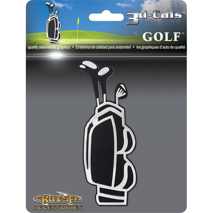 Picture of 212 Main CA83253 5 x 2 in. Golf Club Bag Chrome Auto Emblem