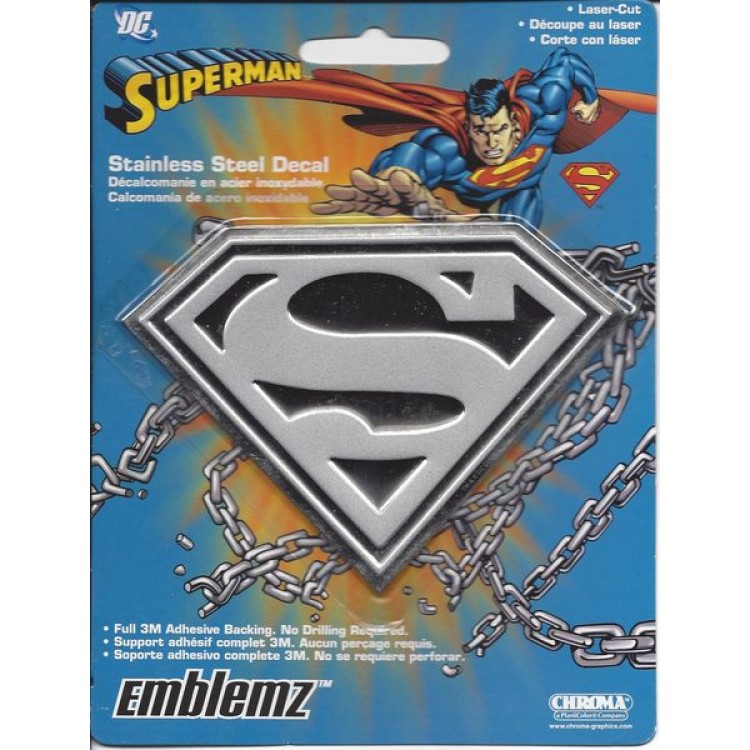 Picture of 212 Main CG1205 6 x 8 in. Superman Stainless Steel Decal