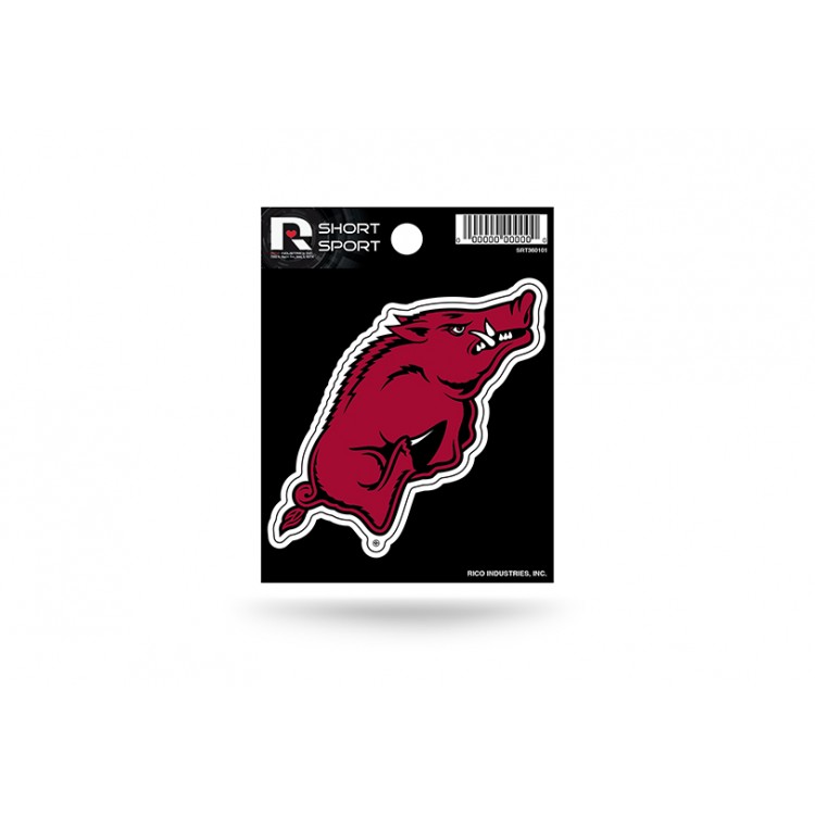 SRT360101 3 x 3 in. Arkansas Razorbacks Short Sport Decal