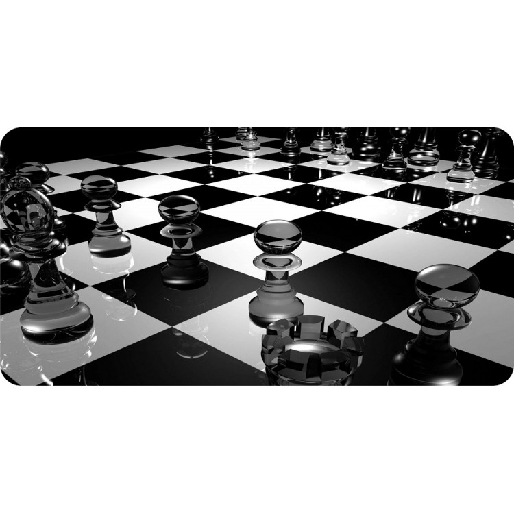 LPO6018 6 x 12 in. Chess Board Photo License Plate