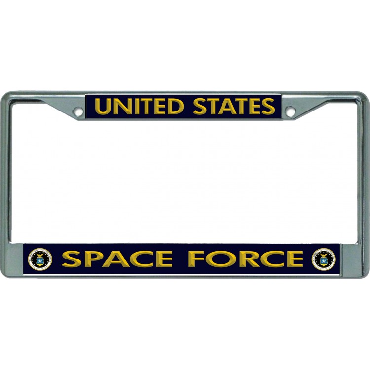 LPO5582 United States Space Force Chrome License Plate Frame