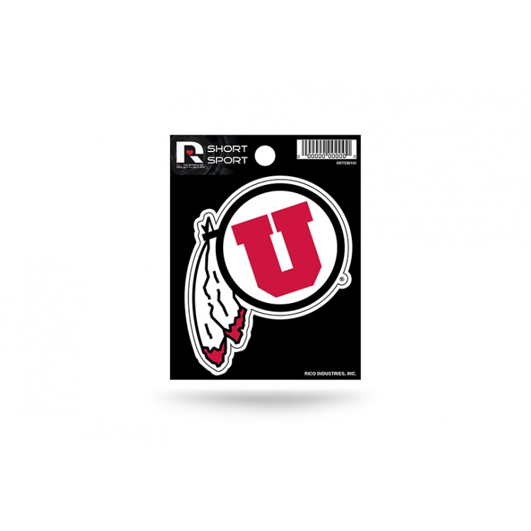 SRT530101 3 x 3 in. Utah Utes Short Sport Decal