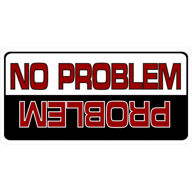LPO5672 6 x 12 in. No Problem Problem Photo License Plate