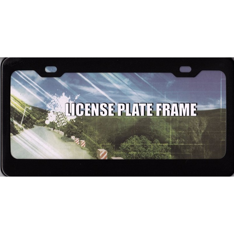 BF-401BK 6 x 12 in. Anodized Black Aluminium License Plate Frame