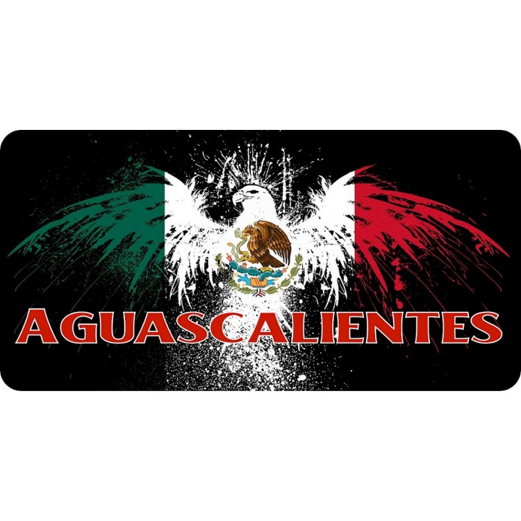 LPO7193 6 x 12 in. Mexico Aguascalientes Eagle Photo License Plate