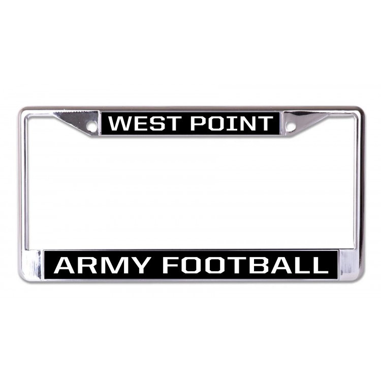 6 x 12 in. U.S. Army Football West Point Chrome License Plate Frame