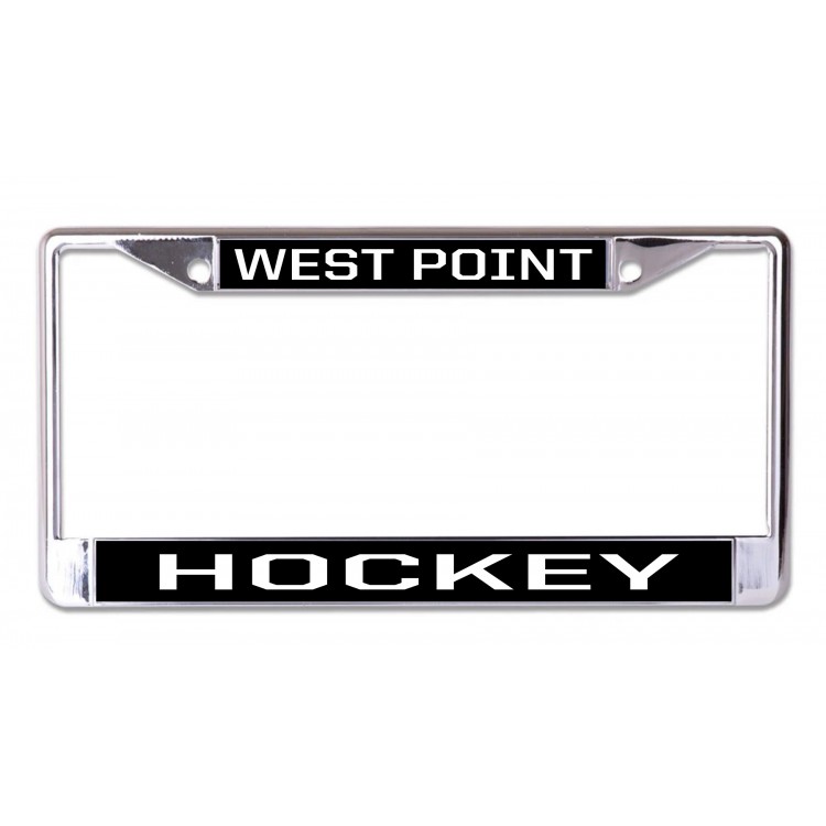 LPO7227 6 x 12 in. West Point Hockey Chrome License Plate Frame