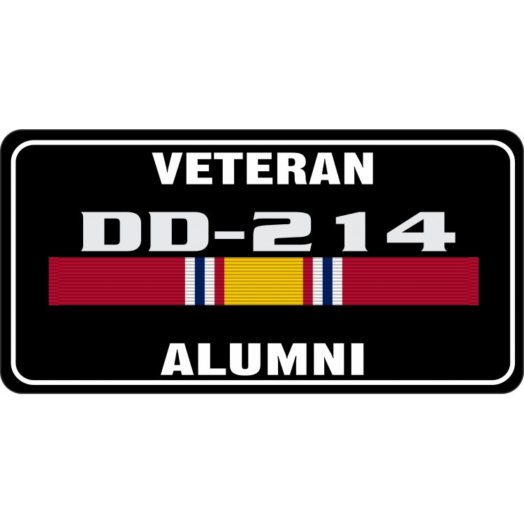 6 x 12 in. Veteran DD-214 Photo License Plate