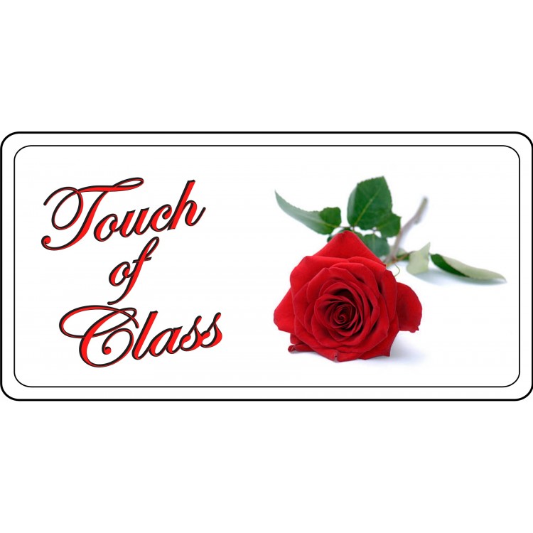 LPO7257 6 x 12 in. Touch of Class Red Rose Photo License Plate