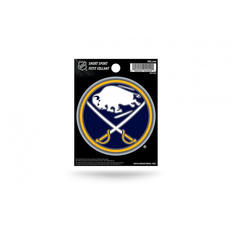 SRT7501 3 x 3 in. Buffalo Sabres Short Sport Decal