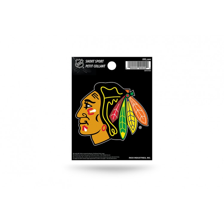 SRT7701 3 x 3 in. Chicago Blackhawks Short Sport Decal