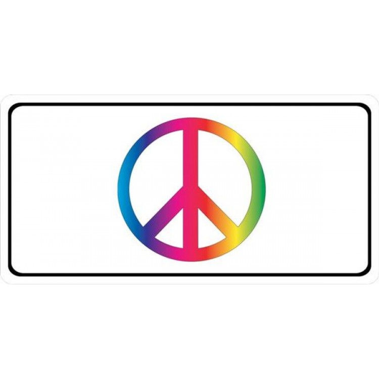 LPO1304 Peace Sign Photo License Plate