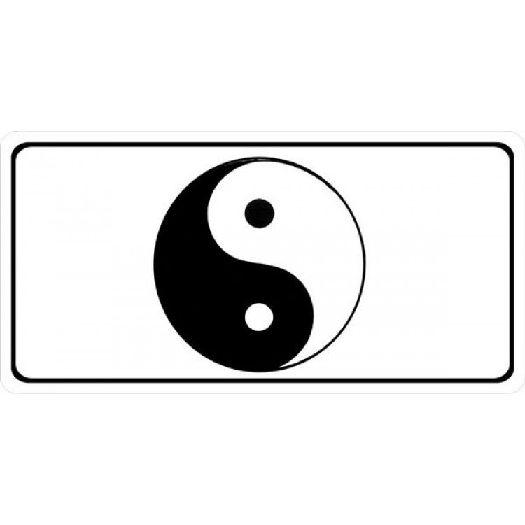 LPO1459 Yin & Yang Photo License Plate