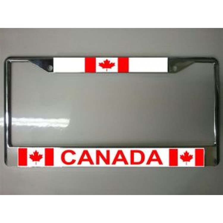 LPO524 Canada License Plate Frame, Free Screw Caps