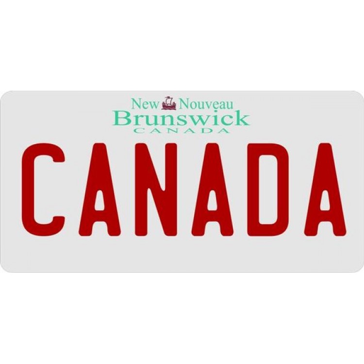 LPO1051 Canada New Brunswick Photo License Plate