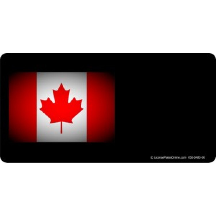 Picture of 212 Main 050-0483-00 Canadian Flag Offset Photo License Plate, Free Personalization on This Plate