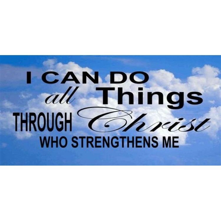 LPO1531 I Can Do All Things Through Christ License Plate