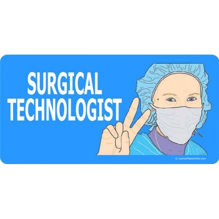 LPO1391 Surgical Technologist Photo License Plate
