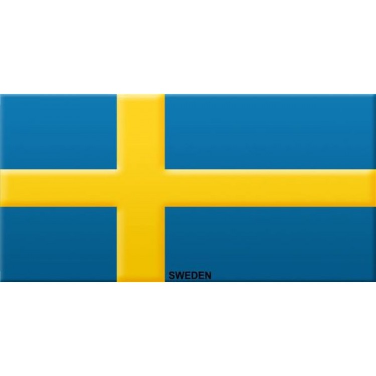 LPO1281 Sweden Flag Photo License Plate
