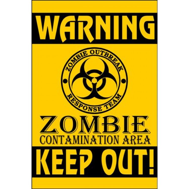 LPO978 8 x 11 in. Zombie Parking Sign